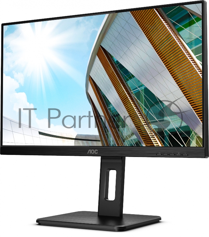МОНИТОР 23.8 AOC 24P2C Black с поворотом экрана (IPS, 1920x1080, 75Hz, 4 ms, 178°/178°, 250 cd/m, 50M:1, +HDMI, +Displa