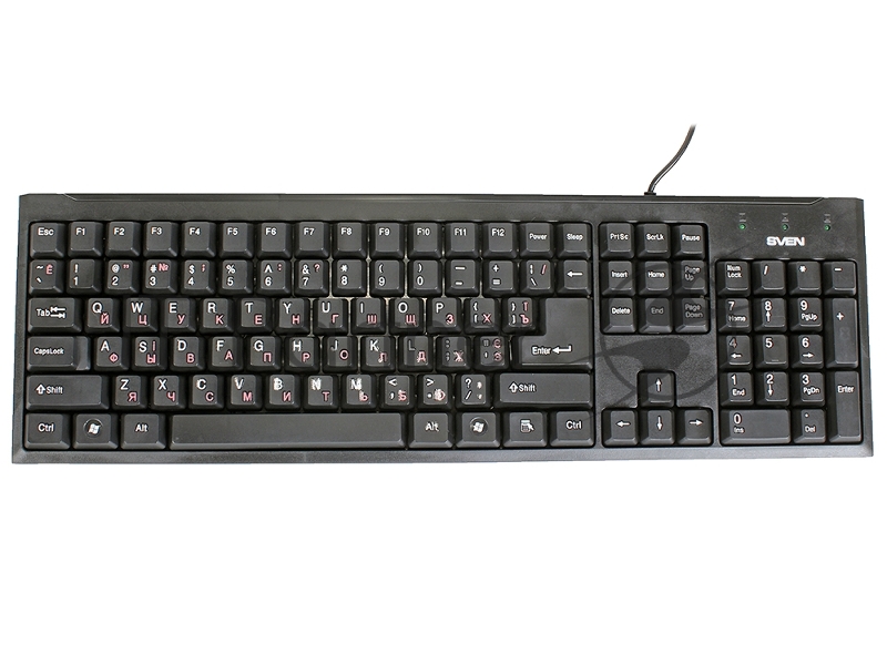 Клавиатура Keyboard SVEN Standard 303 Power USB+PS/2 чёрная SV-03100303PU