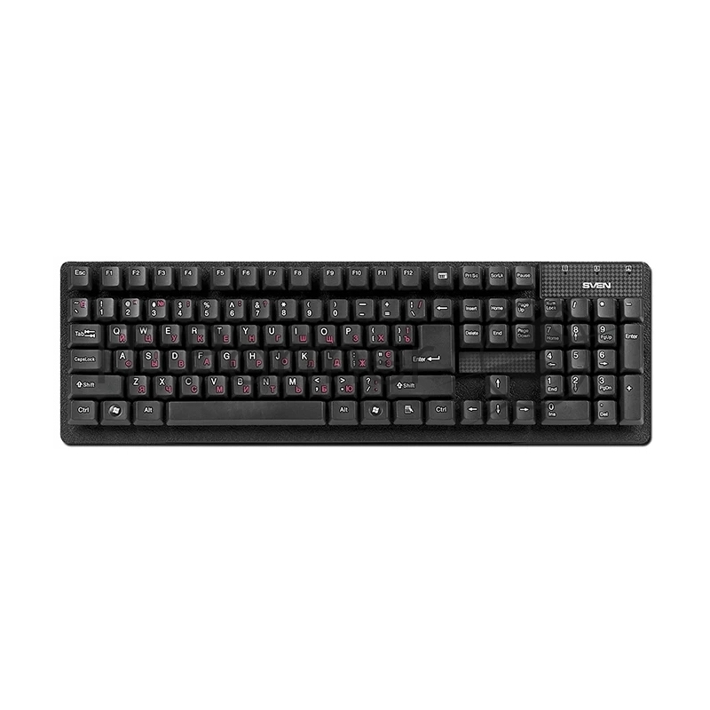 Клавиатура Keyboard SVEN Standard 301 USB чёрная SV-03100301UB