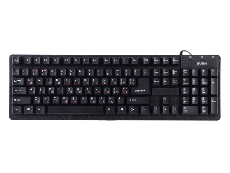 Клавиатура SVEN Standard 301 USB+PS/2 чёрная SV-0310301PUB