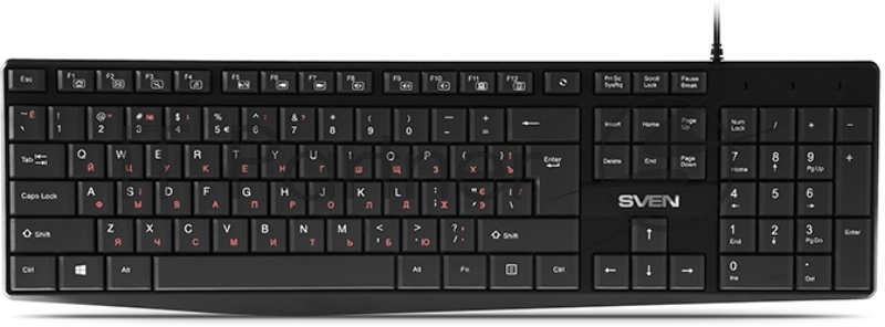 Клавиатура Sven KB-S305 чёрная USB