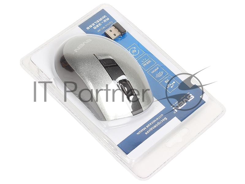 Мышь SVEN RX-325 Wireless серая