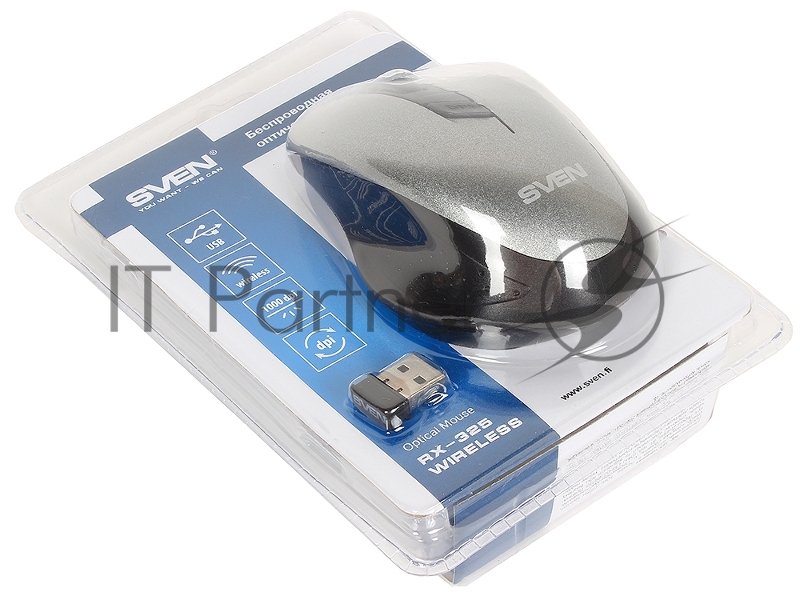 Мышь SVEN RX-325 Wireless серая