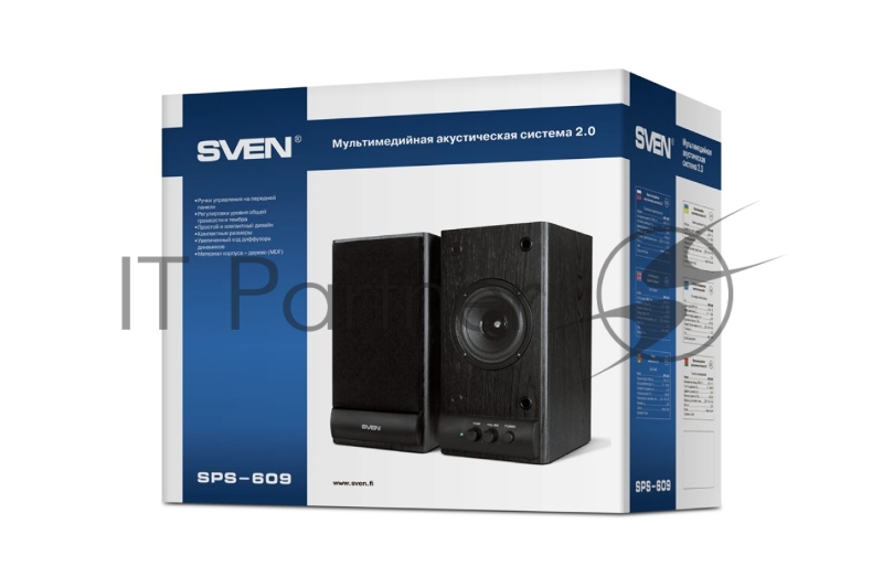 Колонки SVEN SPS-609, черный {2.0, 2 х 5 W RMS}