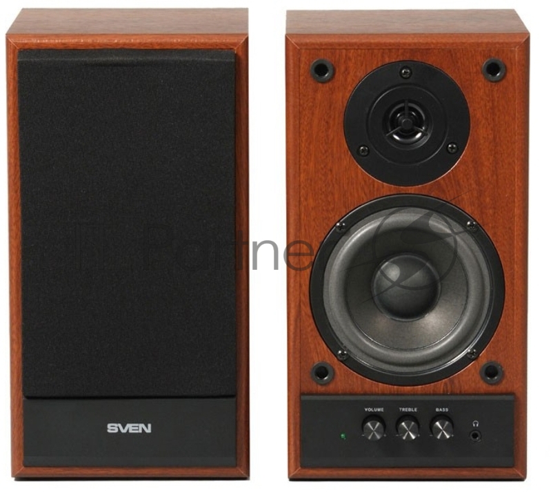 Колонки Sven SPS-702 2.0 коричневый/орех 40Вт