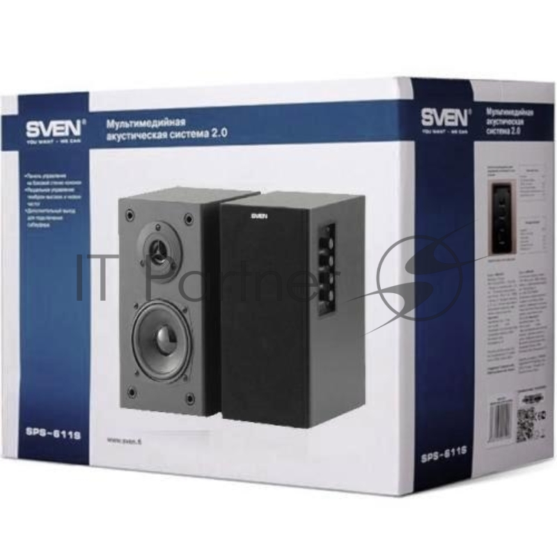 Колонки Sven SPS-611S 2.0 черный 36Вт