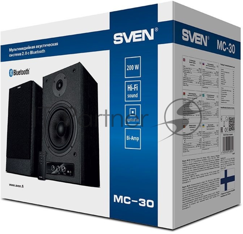 Колонки SVEN АС MC-30, черный (200 Вт, Bluetooth, пульт, Optical)