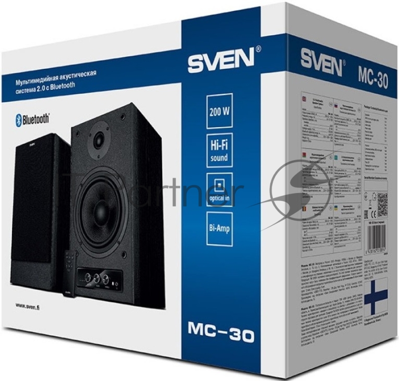 Колонки SVEN АС MC-30, черный (200 Вт, Bluetooth, пульт, Optical)