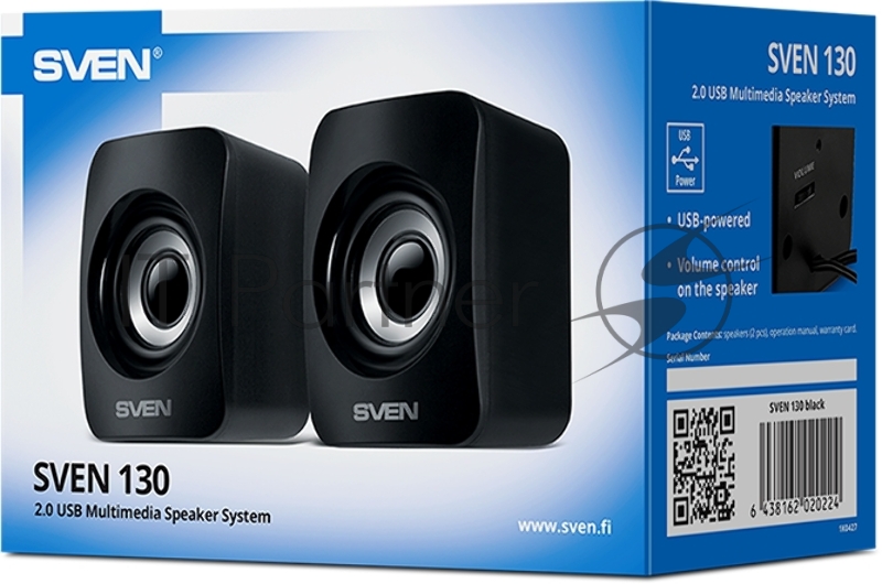 Акустическая система SVEN 130, черный (6 Вт, питание USB)