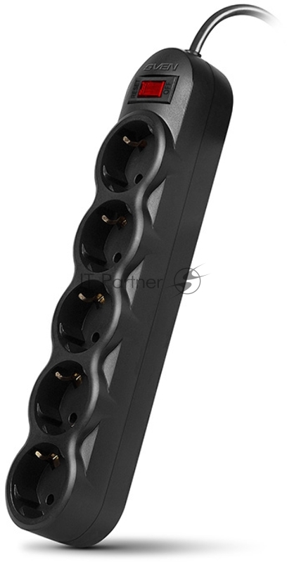 Сетевой фильтр Sven SF-05L 3,0 м (5 розеток) черный