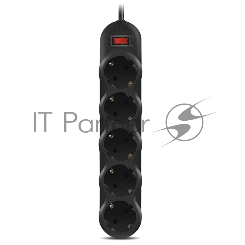 Сетевой фильтр Sven SF-05L 3,0 м (5 розеток) черный