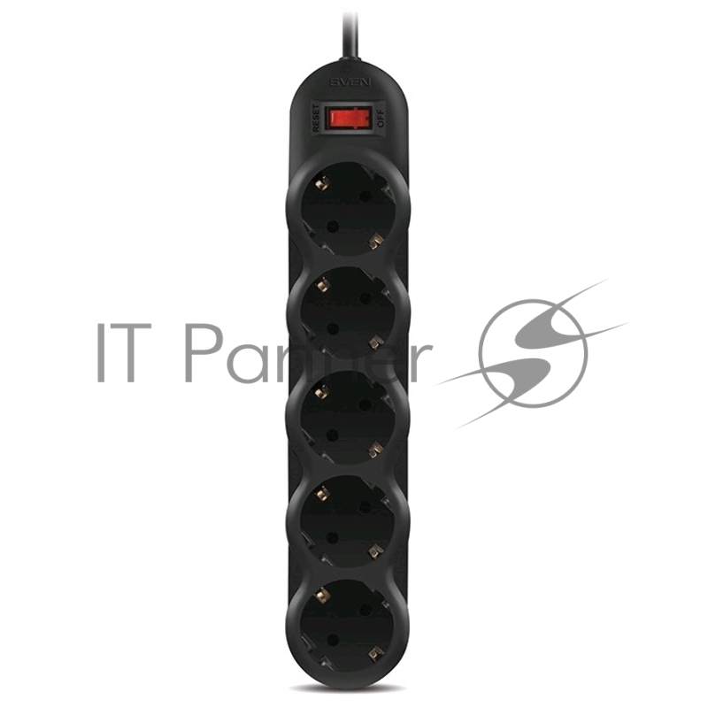 Сетевой фильтр Sven SF-05L 3,0 м (5 розеток) черный