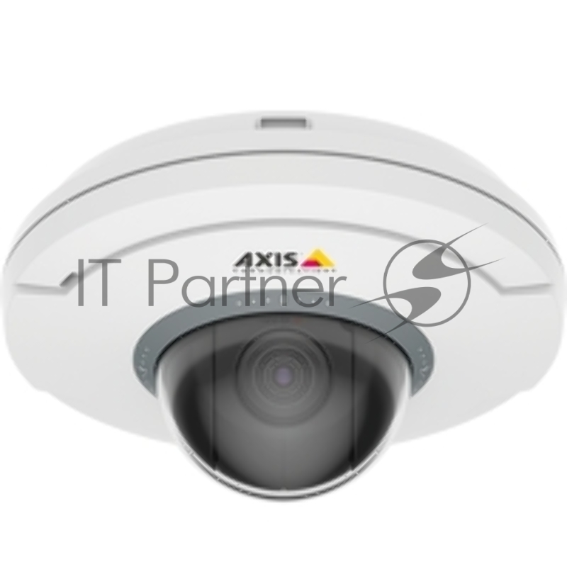 Видеокамера IP AXIS AXIS M5054 Ceiling-mount mini PTZ dome camera with 5x Optical zoom and autofocusing, HDTV 720p (1280x720) 25/30fps in H.264 with Zipstream and Motion JPEG