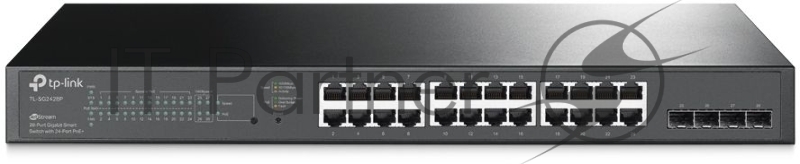 Коммутатор TP-Link TL-SG2428P JetStream гигабитный Smart коммутатор на 24 порта PoE+ и 4 SFP-слота SMB