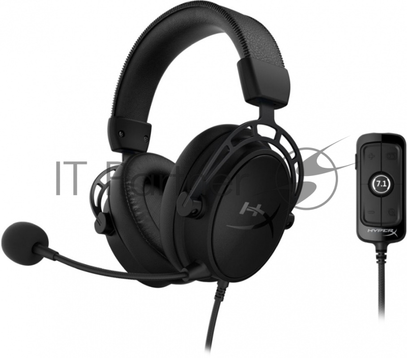 Наушники с микрофоном HyperX Cloud Alpha S Blackout черный 1м мониторные оголовье (HX-HSCAS-BK/WW)