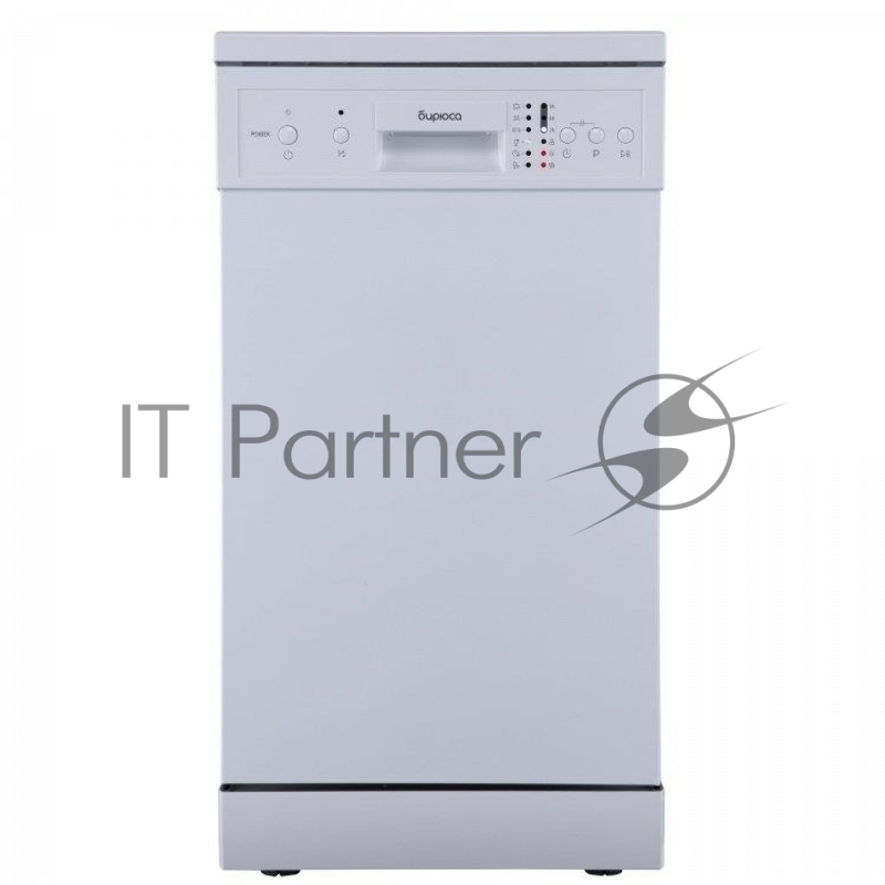 Посудомоечная машина Бирюса DWF-409/6 W 45 см Отдельностоящая ПММ, 45 см, 9 компл., 2 корзины, А+/A/A, Электронное управление, LED индикация, 6 программ, Автоматическая программа, Конденсационная сушка, Отложенный старт: 3/6/9 часов, ½ загрузки,