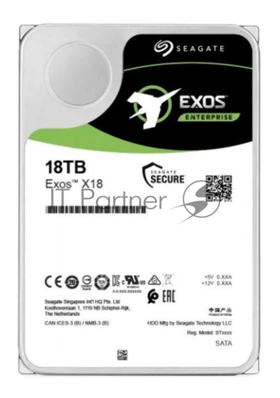 Жесткий диск SEAGATE HDD Server Exos X18 512E/4kn ( 3.5/ 18TB/ SAS 12Gb/s / 7200rpm)