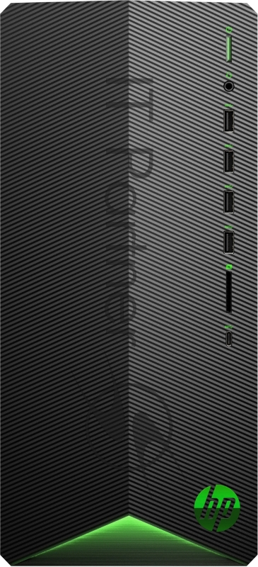 Компьютер HP Pavilion Gaming TG01-2084ur AMD Ryzen 5 5600G(3.9Ghz)/16384Mb/512SSDGb RTX 3060ti(8192Mb)/war 1y/Shadow Black with Green LED /W11 + No KBD, no MOUSE