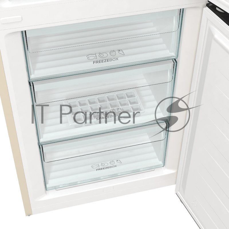 Холодильник GORENJE отдельностоящий, 60х200х59.2 см SN, N, ST, T 331л дисплей быстрое замораживание A++, NO FROST, светло-бежевый