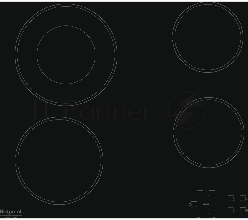 Варочная поверхность HOTPOINT-ARISTON HR 622 C / 4 зоны, двойная зона расширения, сенсорное управление, без рамки