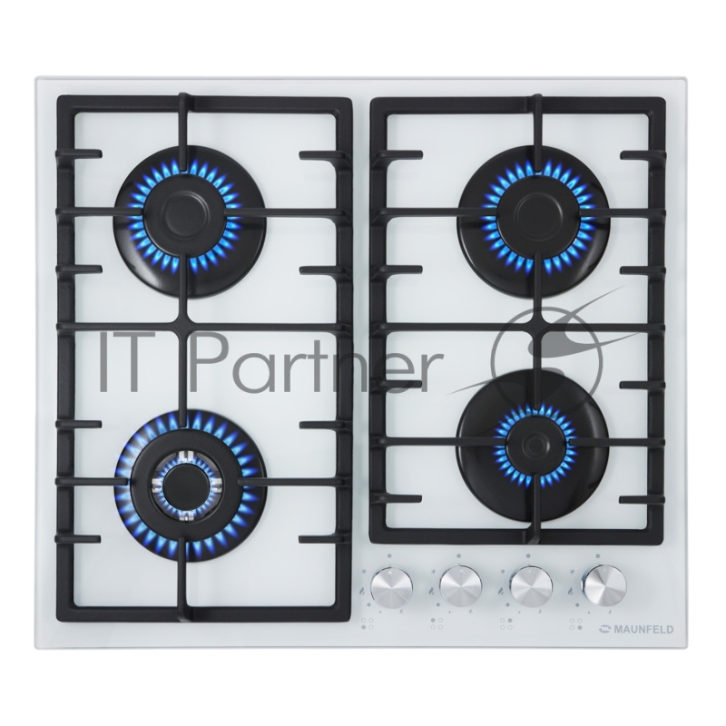 Газовая панель MAUNFELD EGHG.64.33CW/G/ • Тип: газовая 60см • Тип установки: независимая • Управление: фронтальное, переключатели поворотные • Нагревательный элемент: конфорка, 4шт • Мощность конфорок, Вт: 3000, 1700, 1700, 1000• Материал исполнения: