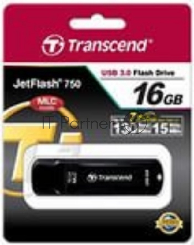 Флеш Диск Transcend 16Gb Jetflash 750 TS16GJF750K USB3.0 черный