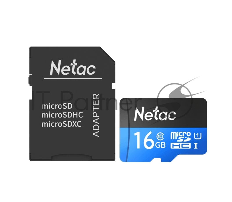 Флеш карта microSDHC 16GB Netac P500 <NT02P500STN-016G-R> (с SD адаптером) 80MB/s