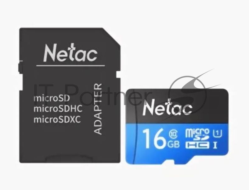 Флеш карта microSDHC 16GB Netac P500 <NT02P500STN-016G-R> (с SD адаптером) 80MB/s