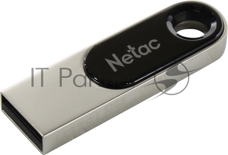 Флеш Диск Netac U278 32Gb <NT03U278N-032G-20PN>, USB2.0, металлическая матовая
