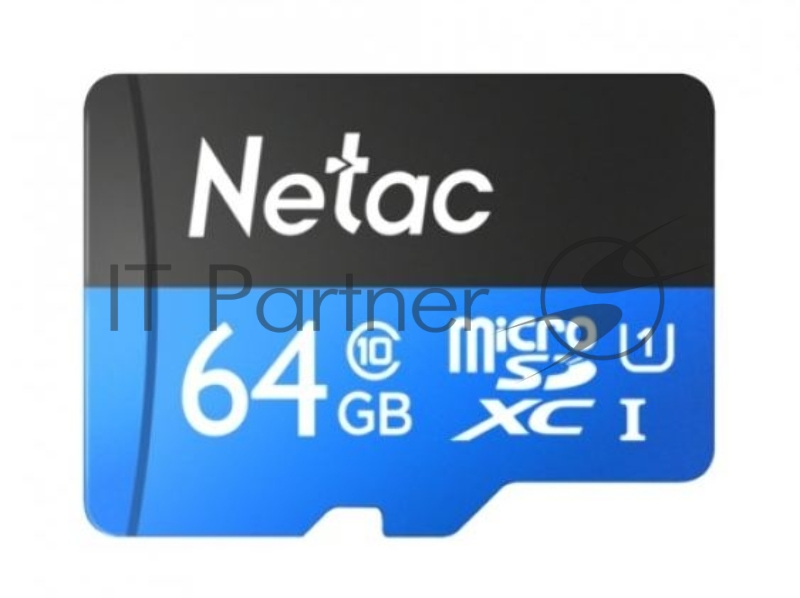 Флеш карта microSDHC 64GB Netac P500 <NT02P500STN-064G-R> (с SD адаптером) 80MB/s