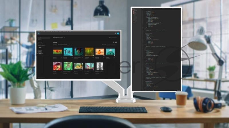 Кронштейн ONKRON G160 для монитора 13-32 настольный, белый