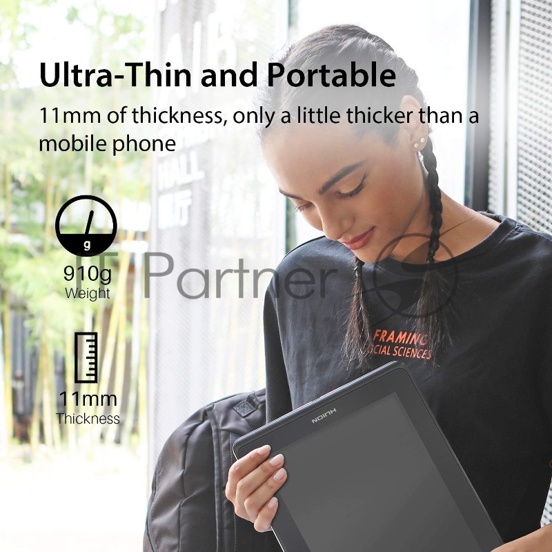 Планшет для рисования Huion Kamvas PRO 13 USB черный