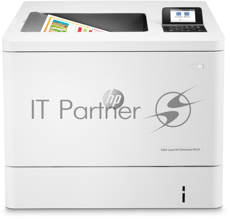 Принтер HP Color LaserJet Enterprise M554dn (A4, 1200dpi, ImageREt 3600, 33(33) ppm, 1 Gb, 2 trays 100+550, Duplex, USB/GigEth, 1y warr, cart.5,5KB&3,5KCMYp.inbox, repl. B5L23A)