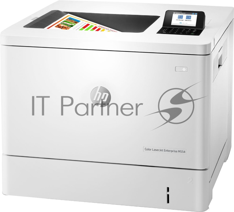 Принтер HP Color LaserJet Enterprise M554dn (A4, 1200dpi, ImageREt 3600, 33(33) ppm, 1 Gb, 2 trays 100+550, Duplex, USB/GigEth, 1y warr, cart.5,5KB&3,5KCMYp.inbox, repl. B5L23A)