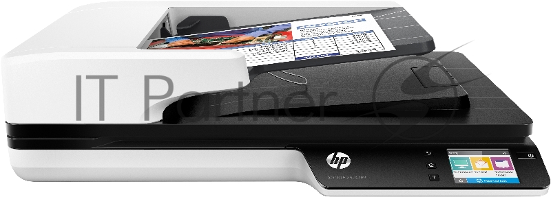 Сканер HP ScanJet Pro 4500 fn1, планшетный, A4, CIS, 1200dpi, 24bit, ADF 50 sheets, Duplex, 30 ppm/60 ipm, USB 3.0, GigEth.,1y warr, Network Scanner (замена SJ N6350 L2703A)