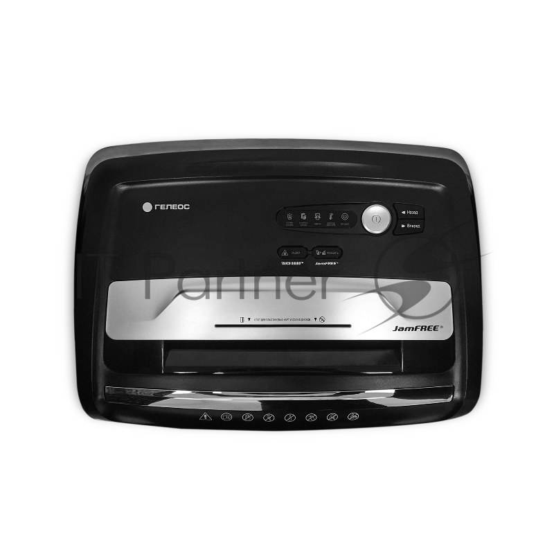 Шредер ГЕЛЕОС УМ35-4 (DIN P-4) фрагмент 3,9x30мм, 26 листов (70гр./м²), 35 литров, Уничт.скобы,скрепки,пл.карты,C TouchGuard.JamFree.ECO