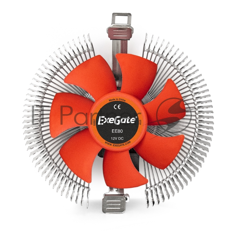 Кулер ExeGate EX286144RUS EE80 (Al, LGA775/1150/1151/1155/1156/120 TDP 65W, Fan 80mm, 2000RPM, Hydro bearing, 3pin, 22db, 205г, с термопастой, на защелках, Retail color box)