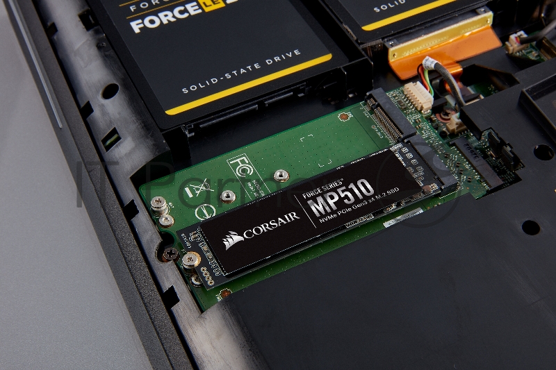 Накопитель M.2 2280 1920GB Corsair MP510 Client SSD CSSD-F1920GBMP510 PCIe Gen3x4 with NVMe, 3480/2700, IOPS 485/530K, MTBF 1.8M, 3D TLC, 3120TBW, NVMe 1.3, RTL