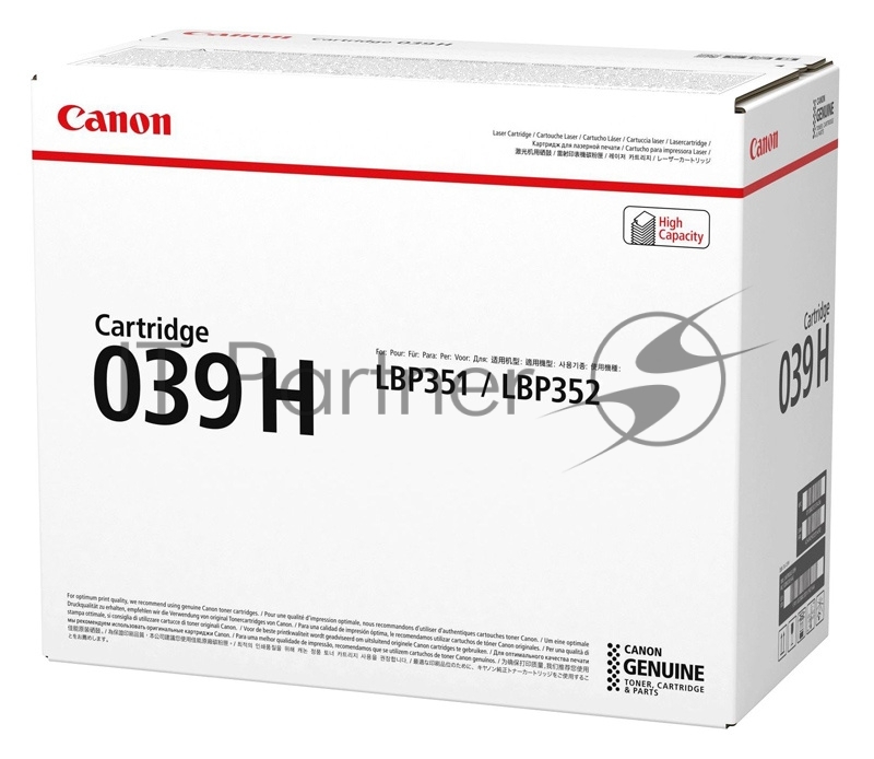 Тонер-картридж Canon Cartridge 039HBK (0288C001) черный, 25000 стр., для LBP351x/352x