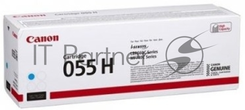 Тонер Картридж Canon 055 H C 3019C002 голубой (5900стр.) для Canon MF645Cx/MF643Cdw/MF641Cw/LBP62
