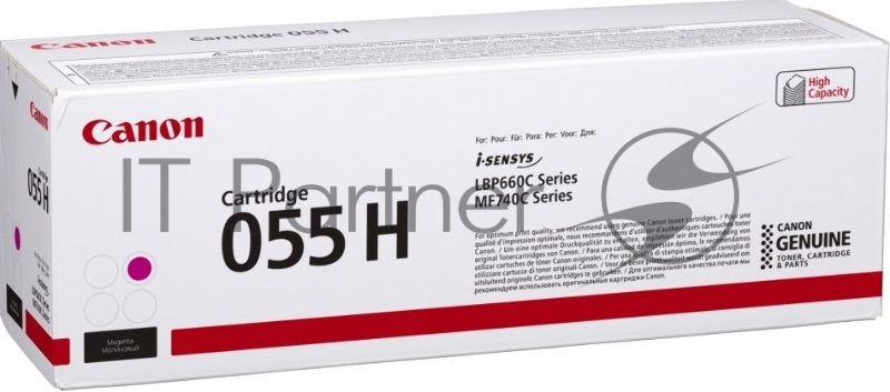 Тонер Картридж Canon 055 H M 3018C002 пурпурный (5900стр.) для Canon MF645Cx/MF643Cdw/MF641Cw/LBP62