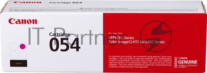 Тонер Картридж Canon 054 H M 3026C002 пурпурный (2300стр.) для Canon MF645Cx/MF643Cdw/MF641Cw/LBP62