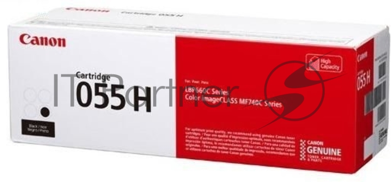 Тонер Картридж Canon 055 H BK 3020C002 черный (7600стр.) для Canon MF746Cx/MF744Cdw/MF742Cdw/LBP6