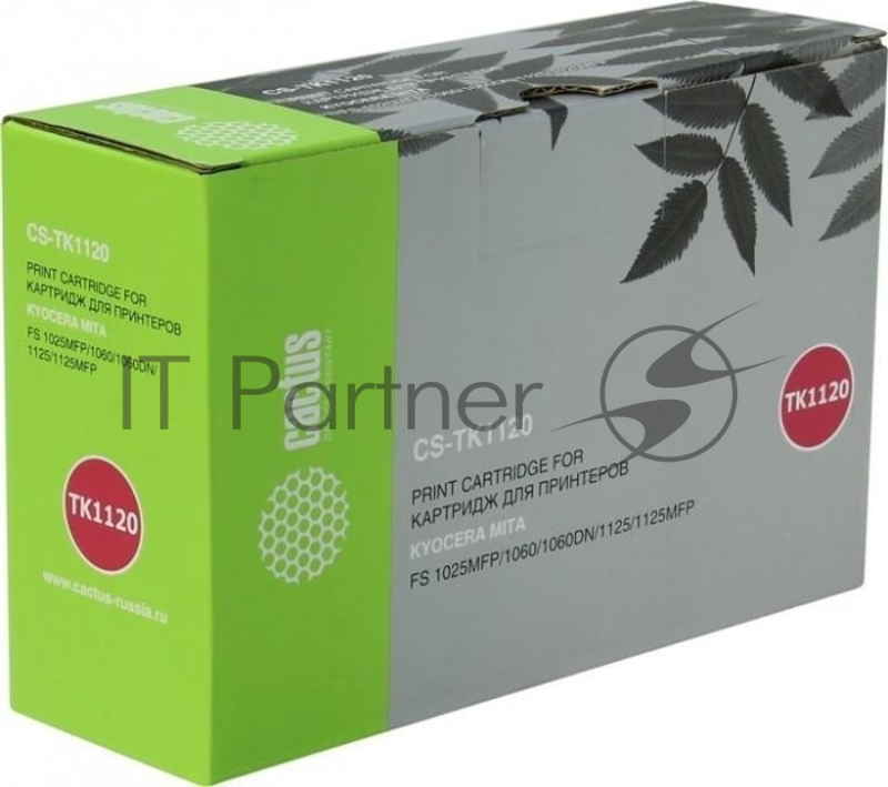 Тонер Картридж Cactus CS-TK1120BK черный для Kyocera Mita FS 1025MFP/1060/1060DN/1125/1125M (3000стр.)