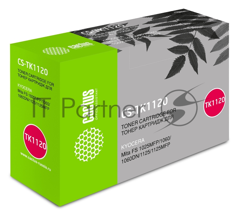 Тонер Картридж Cactus CS-TK1120BK черный для Kyocera Mita FS 1025MFP/1060/1060DN/1125/1125M (3000стр.)