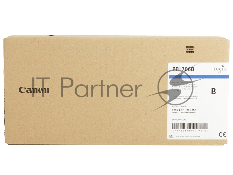Картридж струйный Canon PFI-706 B синий для iPF8400/9400 (6689B001)