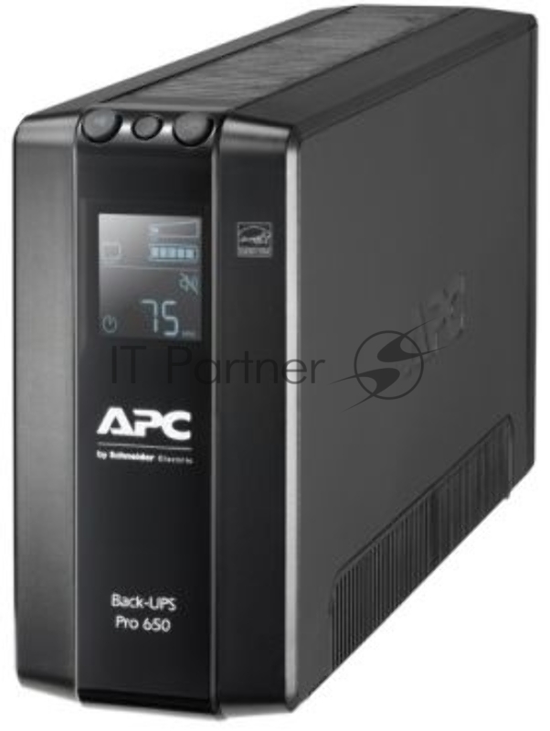 Источник бесперебойного питания APC Back-UPS Pro BR 650VA/390W, 6xC13 Outlets(6 batt.), AVR, LCD, Data/DSL protrct, 10/100 Base-T, USB, PCh, user repl. batt., 2 y warr.