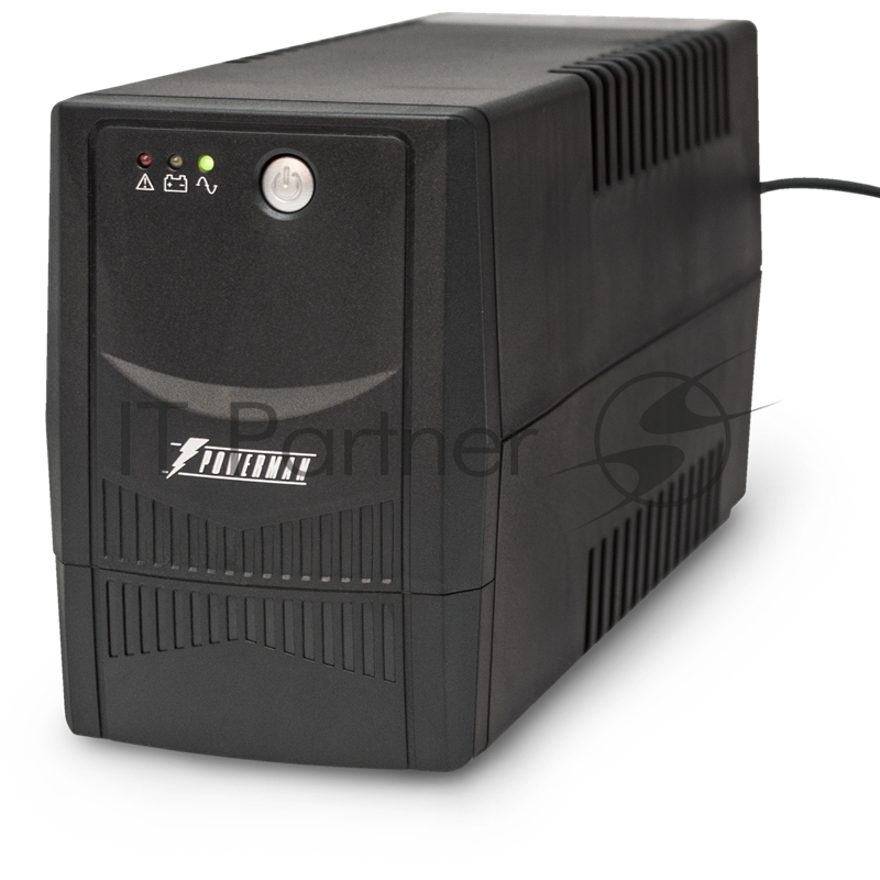 Источник бесперебойного питания Powerman Back Pro Plus 800VA/480W, AVR+interface+soft+int, Out: 2xShuko, Black*BackProPlus800