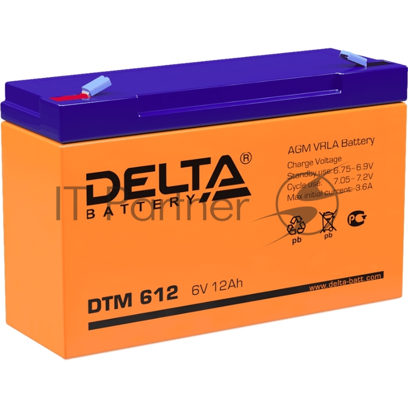 Батарея Delta DTM 612 (6V, 12Ah)