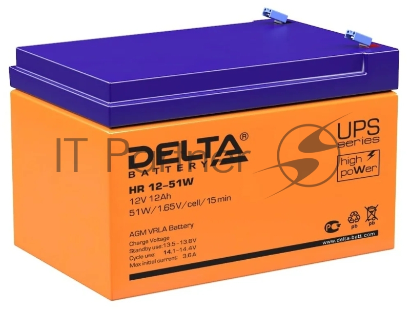 Батарея Delta HR 12-51W (12V, 12Ah)